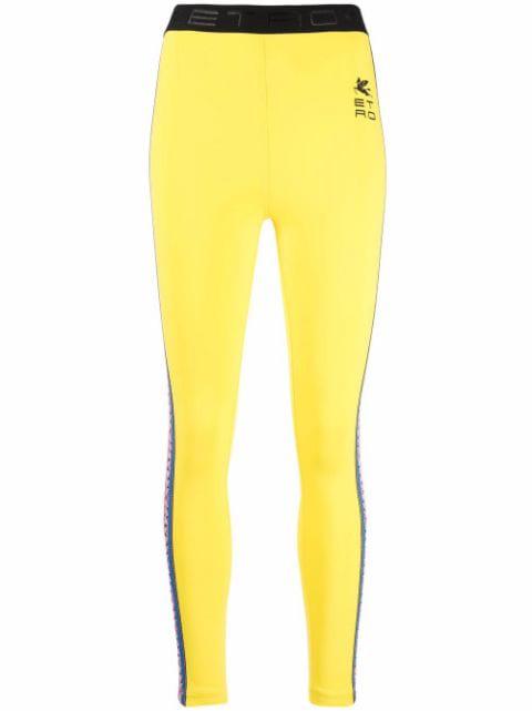 logo-print leggings by ETRO