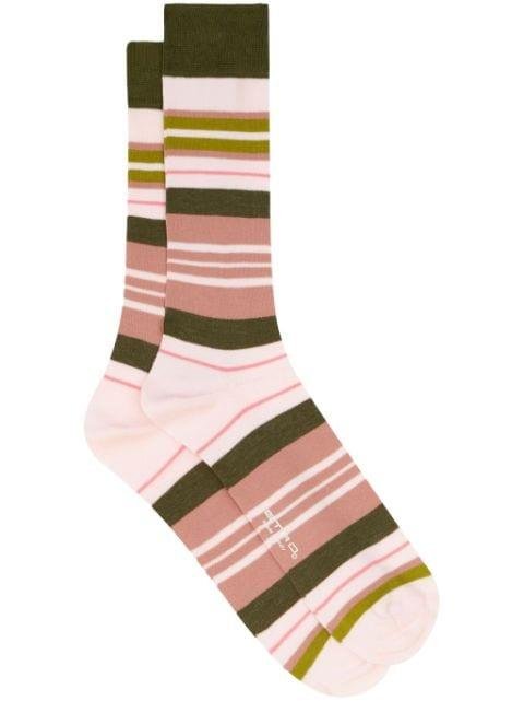 logo-print striped socks by ETRO