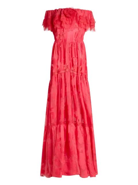long dress in silk-blend jacquard with floral paisley motif by ETRO