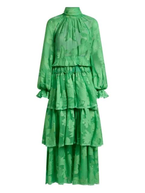 long dress in silk-blend jacquard with floral paisley motif by ETRO