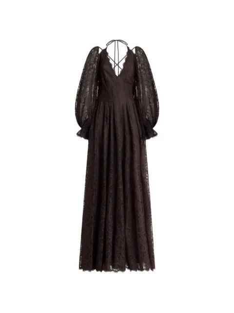 long lace dress with paisley-motif by ETRO