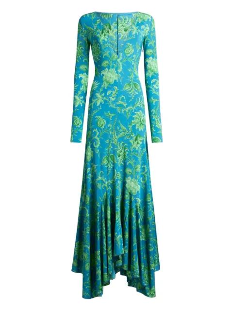 long stretch jersey dress with floral motif by ETRO