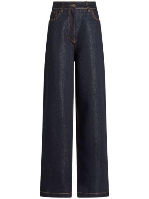 lurex-detail jeans by ETRO