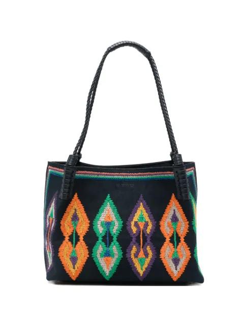 medium canvas Libra tote bag with embroidery by ETRO