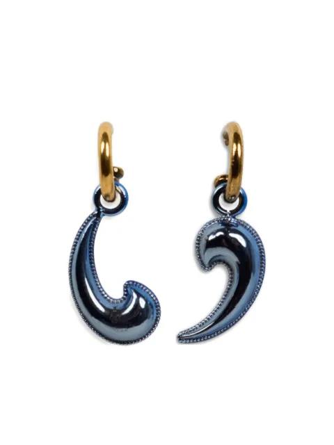 metallic paisley earrings by ETRO