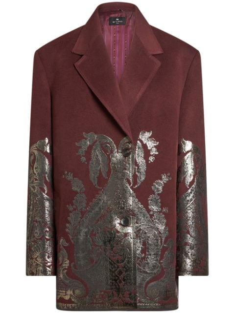 metallic-paisley jacket by ETRO