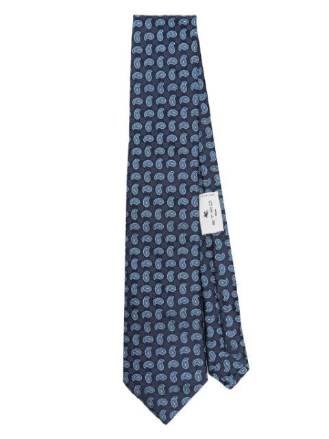 micro-paisley silk tie by ETRO