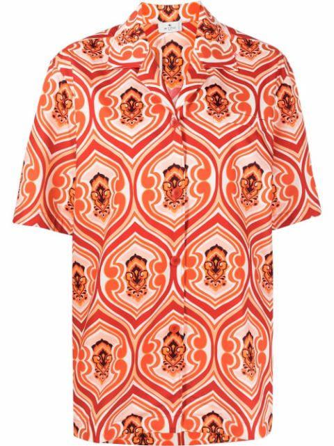 motif-print cotton shirt by ETRO