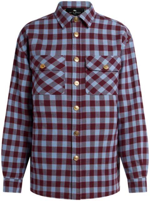 padded check jacquard shirt by ETRO