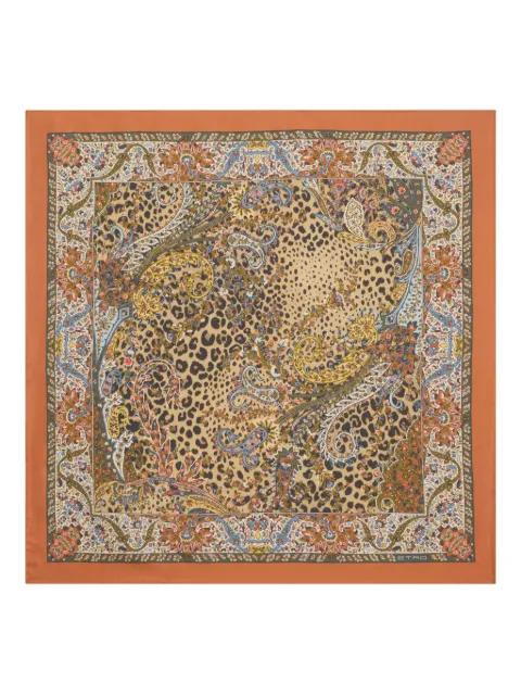 paisley-animal motif scarf by ETRO