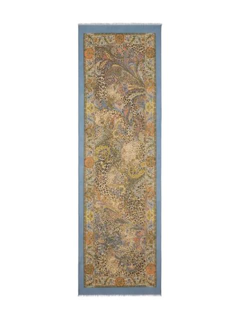 paisley animal-motif scarf by ETRO