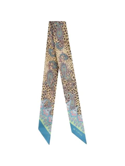 paisley animal-motif scarf by ETRO