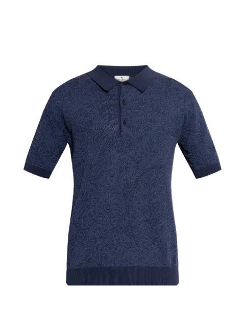 paisley buttoned polo shirt by ETRO