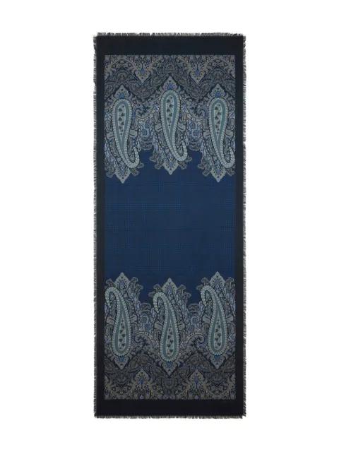 paisley check motif scarf by ETRO