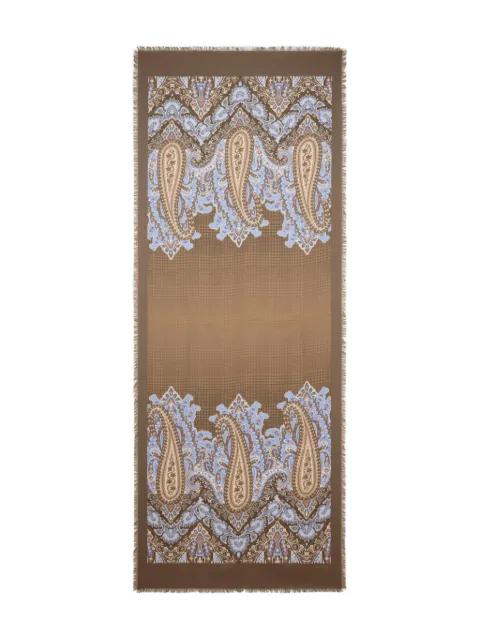 paisley check scarf by ETRO