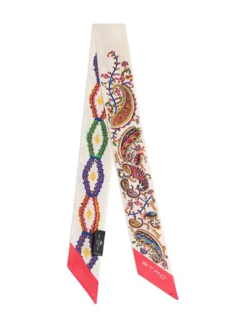 paisley floral silk scarf by ETRO