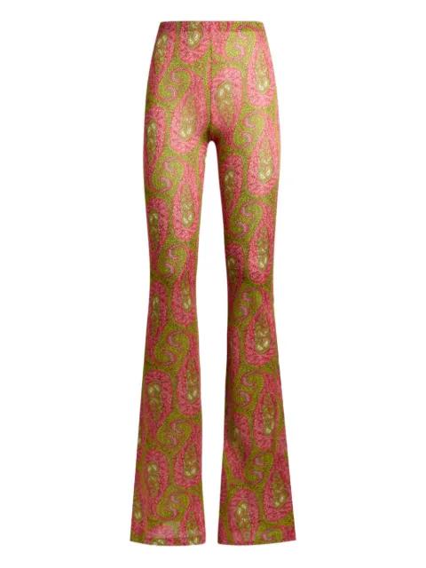 paisley foliage-motif trousers by ETRO