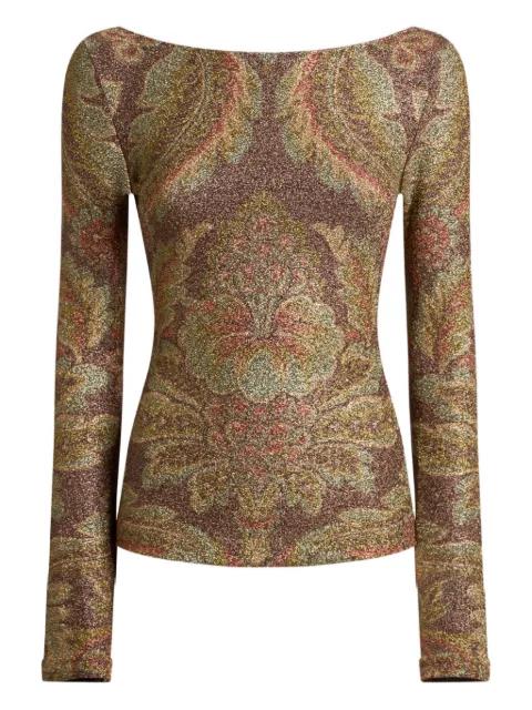 paisley glitter top by ETRO