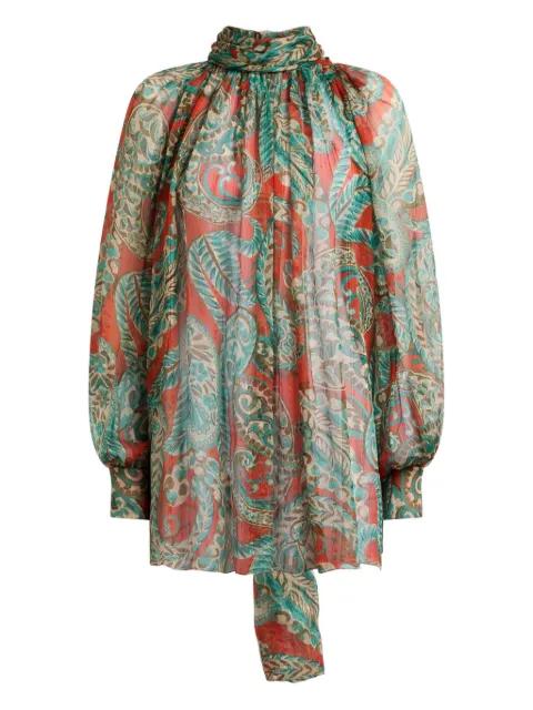 paisley high-neck blouse by ETRO