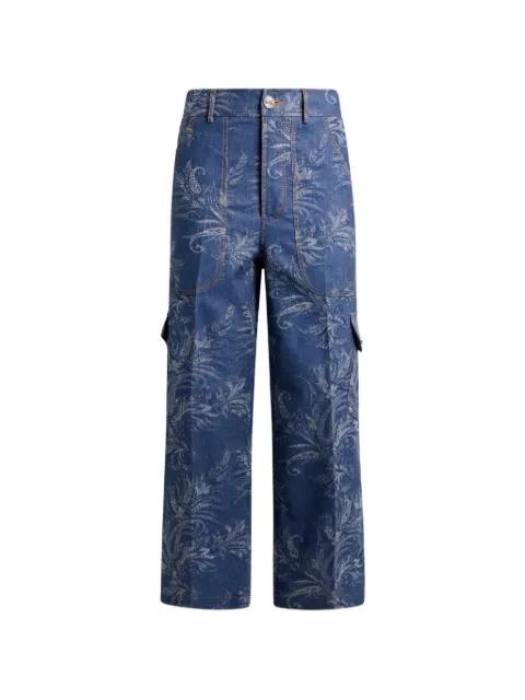 paisley-jacquard cropped jeans by ETRO