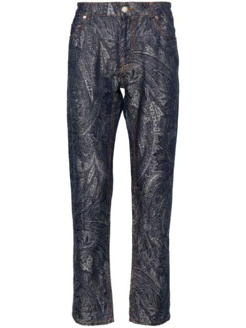 paisley-jacquard straight-leg trousers by ETRO