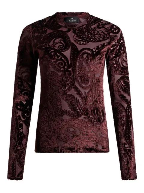 paisley-jacquard velvet blouse by ETRO
