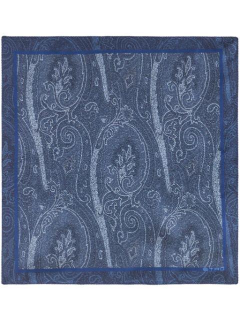 paisley-logo-print silk scarf by ETRO