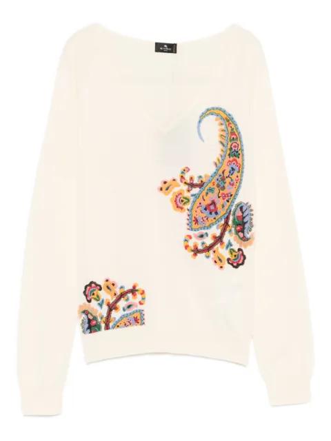 paisley-motif long-sleeved T-shirt by ETRO