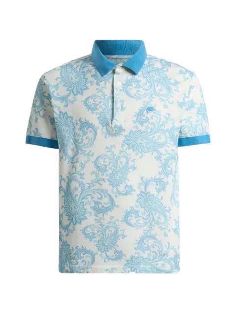 paisley-motif pique polo shirt by ETRO