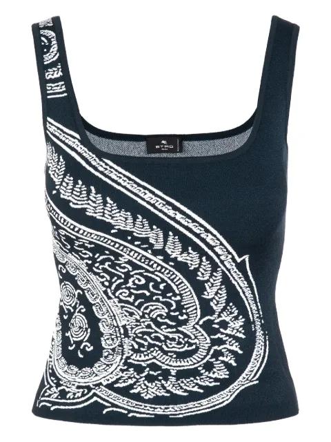 paisley-motif top by ETRO