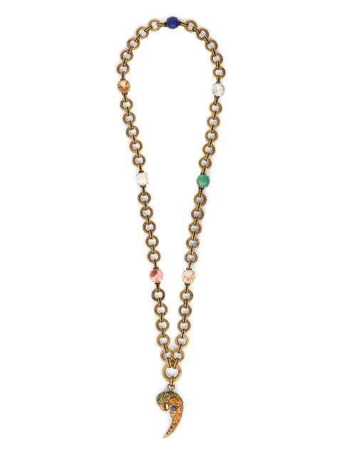 paisley-parrot crystal necklace by ETRO