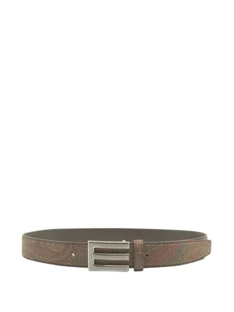 paisley-pattern E-buckle belt by ETRO