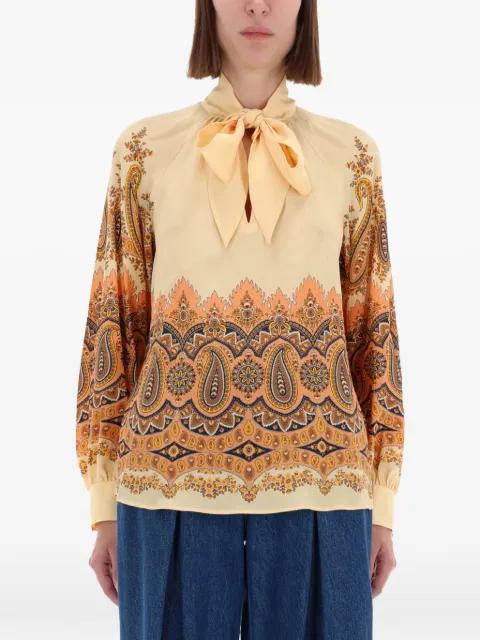 paisley-pattern bow blouse by ETRO