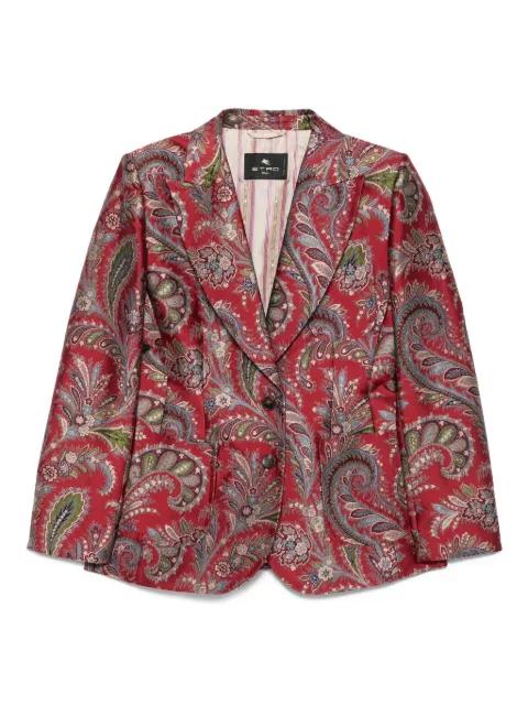 paisley-pattern single-breasted blazer by ETRO