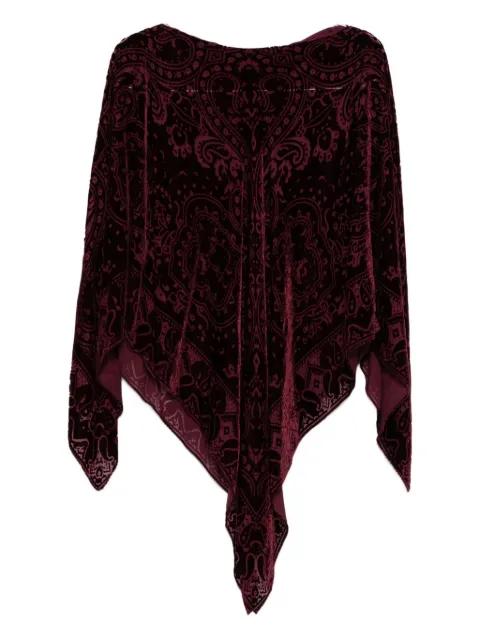 paisley-pattern velvet poncho by ETRO