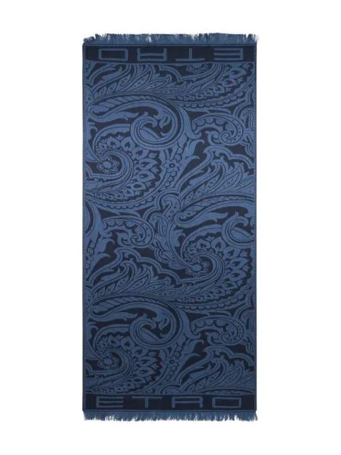 paisley-pattern wool-silk blend scarf by ETRO