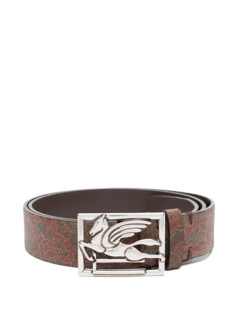 paisley pegasus leather belt by ETRO