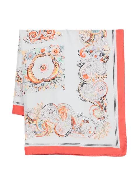 paisley-print border scarf by ETRO