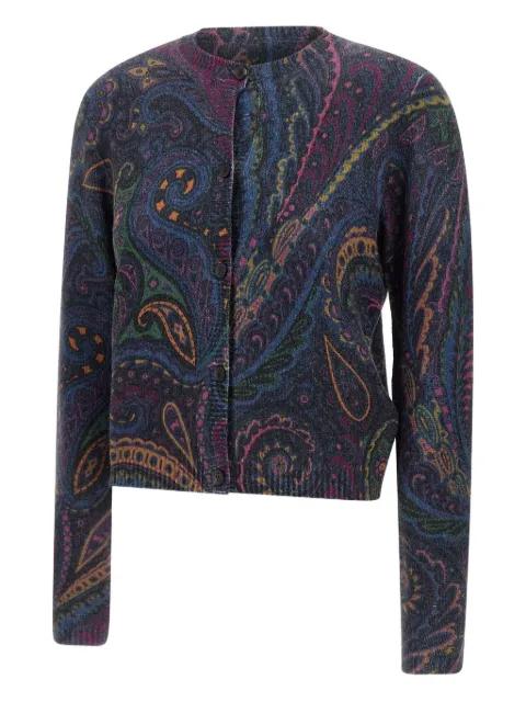 paisley-print buttoned cardigan by ETRO
