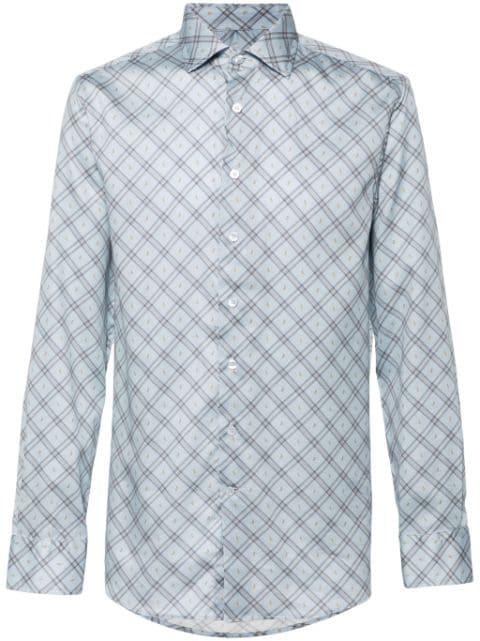 paisley-print checked shirt by ETRO