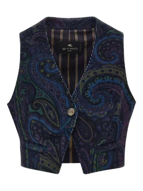 paisley-print corduroy vest by ETRO