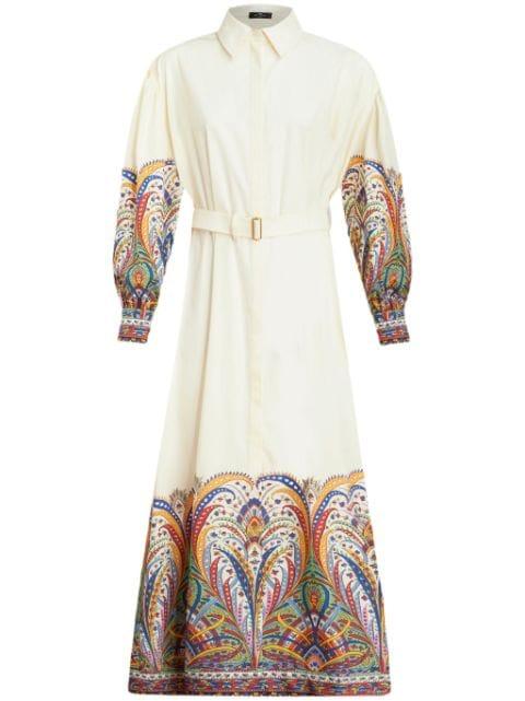 paisley-print cotton shirt dress by ETRO