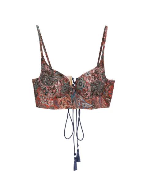 paisley-print cropped top by ETRO