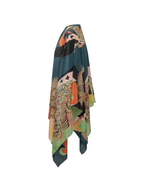 paisley-print draped poncho by ETRO