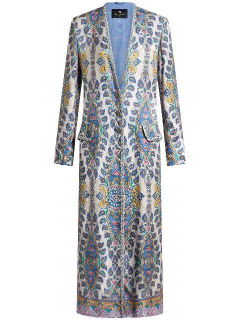 paisley-print duster coat by ETRO