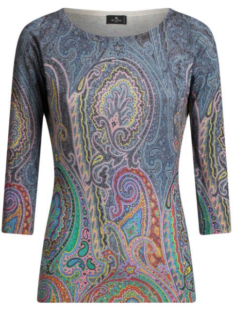 paisley-print fine-knit sweater by ETRO