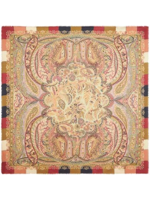 paisley-print frayed-edge scarf by ETRO
