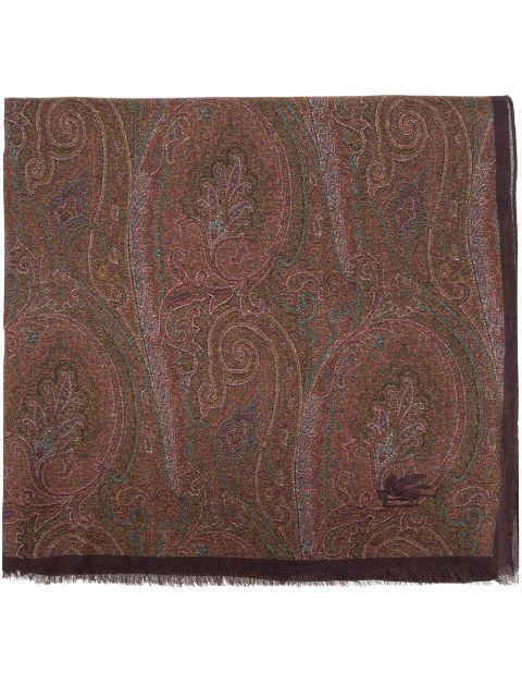 paisley-print frayed-edge scarf by ETRO