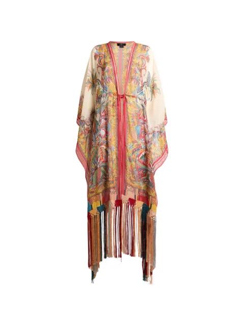 paisley-print fringed midi dress by ETRO