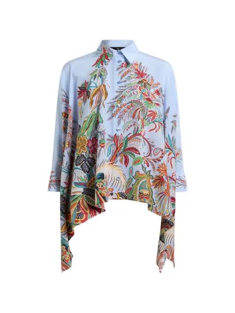 paisley-print hanky-hem silk shirt by ETRO